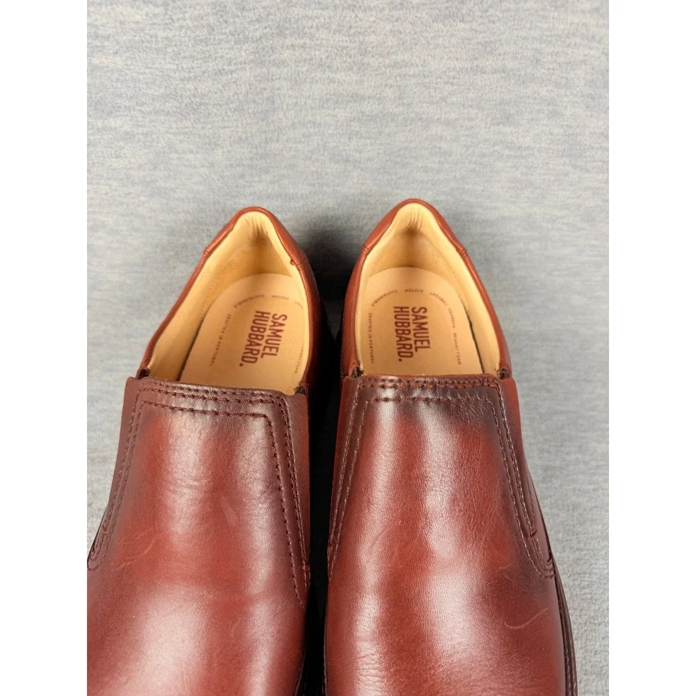 Samuel Hubbard Rafael Slip On Loafers Mens 12 XW Brown Whiskey Leather Shoes